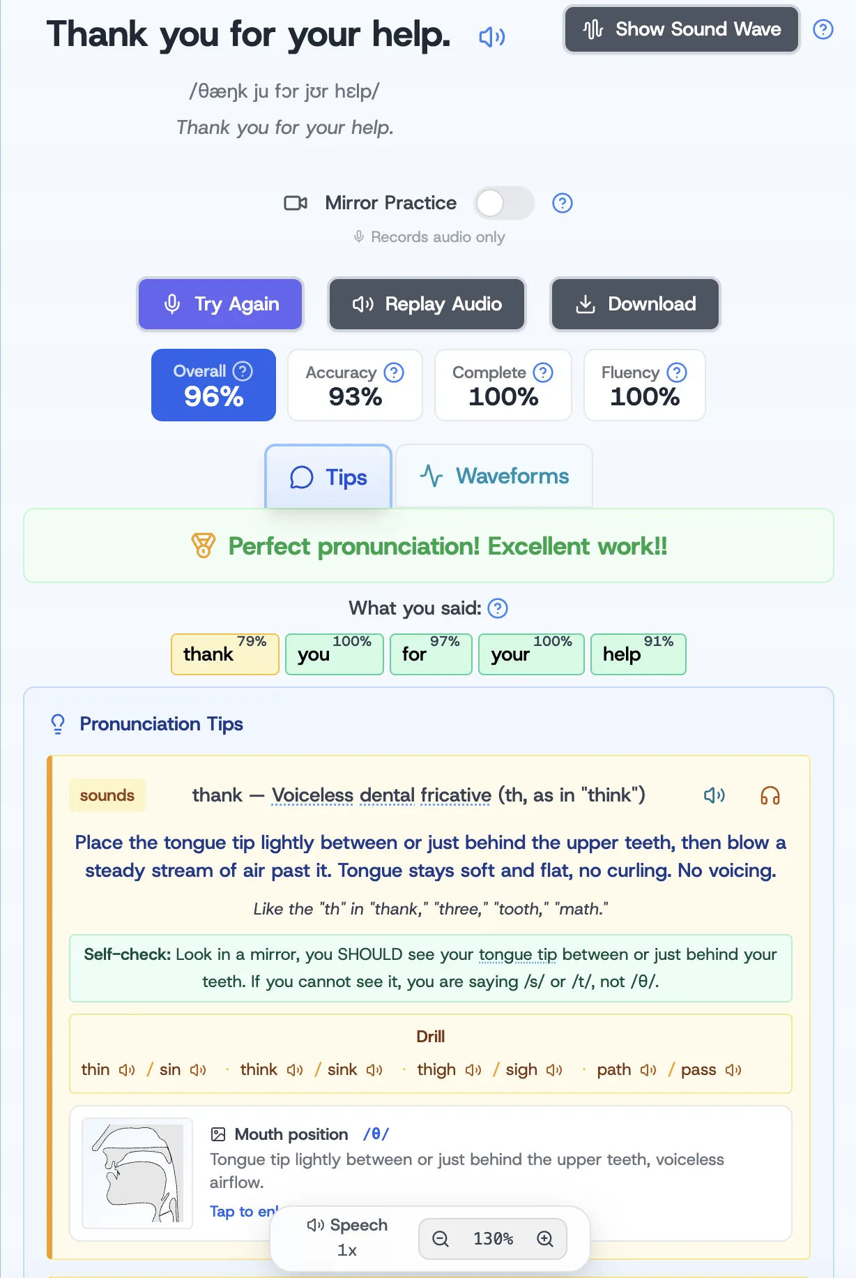Pronunciation scoring with phoneme-level feedback